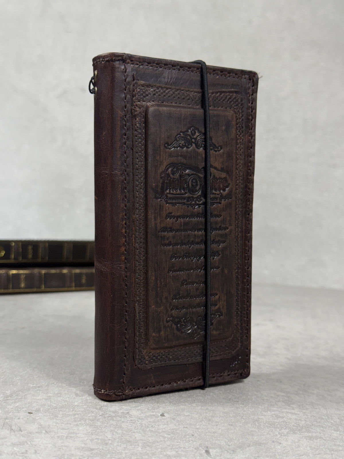 Vintage Leather iPhone Wallet Case: Book Style, Card Slots