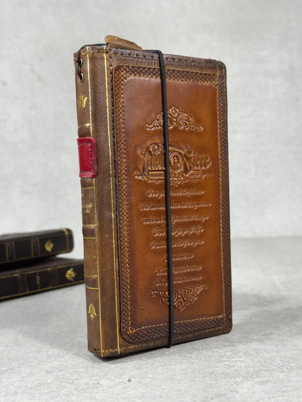 Vintage Leather iPhone Wallet Case: Book Style, Card Slots