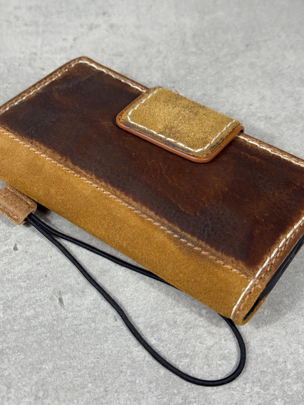 Vintage Leather iPhone Wallet Case: Book Style, Card Slots