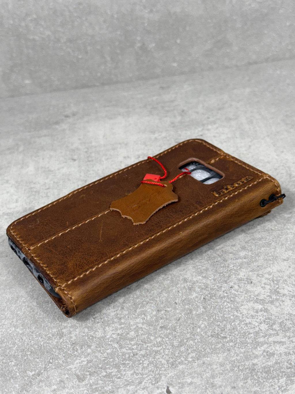 Genuine Leather iPhone Wallet Case: Magnetic Book Cover, Card Slots