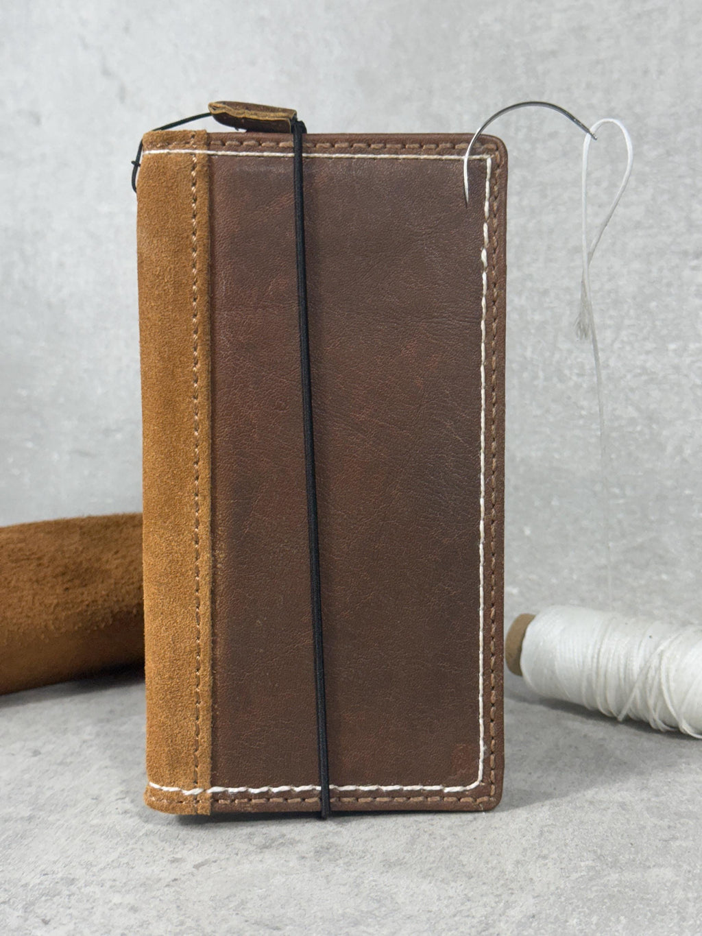 Vintage Leather iPhone Wallet Case: Book Style, Card Slots