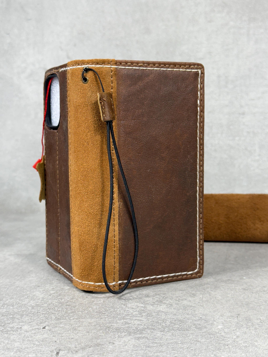 Handmade Leather Wallet Case for Galaxy Z Fold 2/3/4/5/6/7 - Art Design
