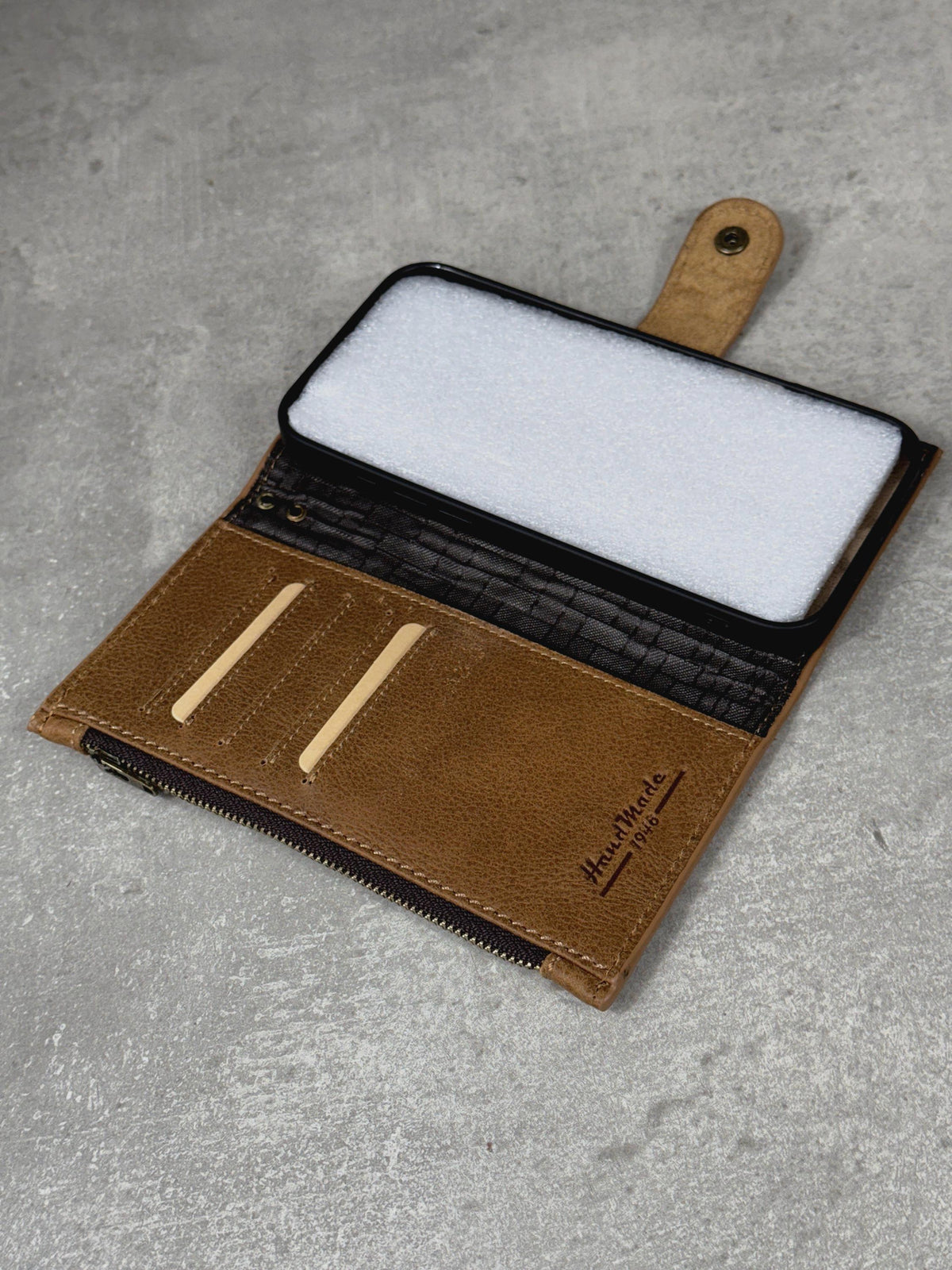 Hand-Stitched Leather Wallet Case: Vintage Design for Galaxy s22 s23 s24 Ultra