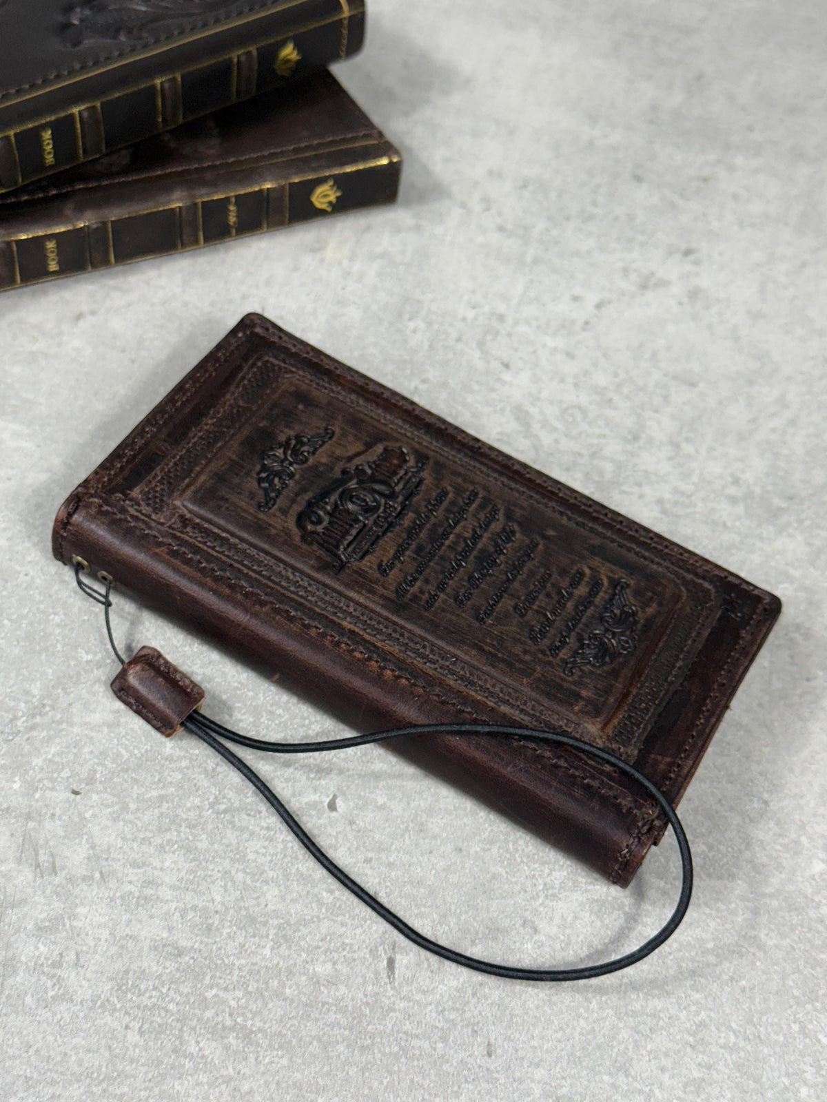 Vintage Leather iPhone Wallet Case: Book Style, Card Slots