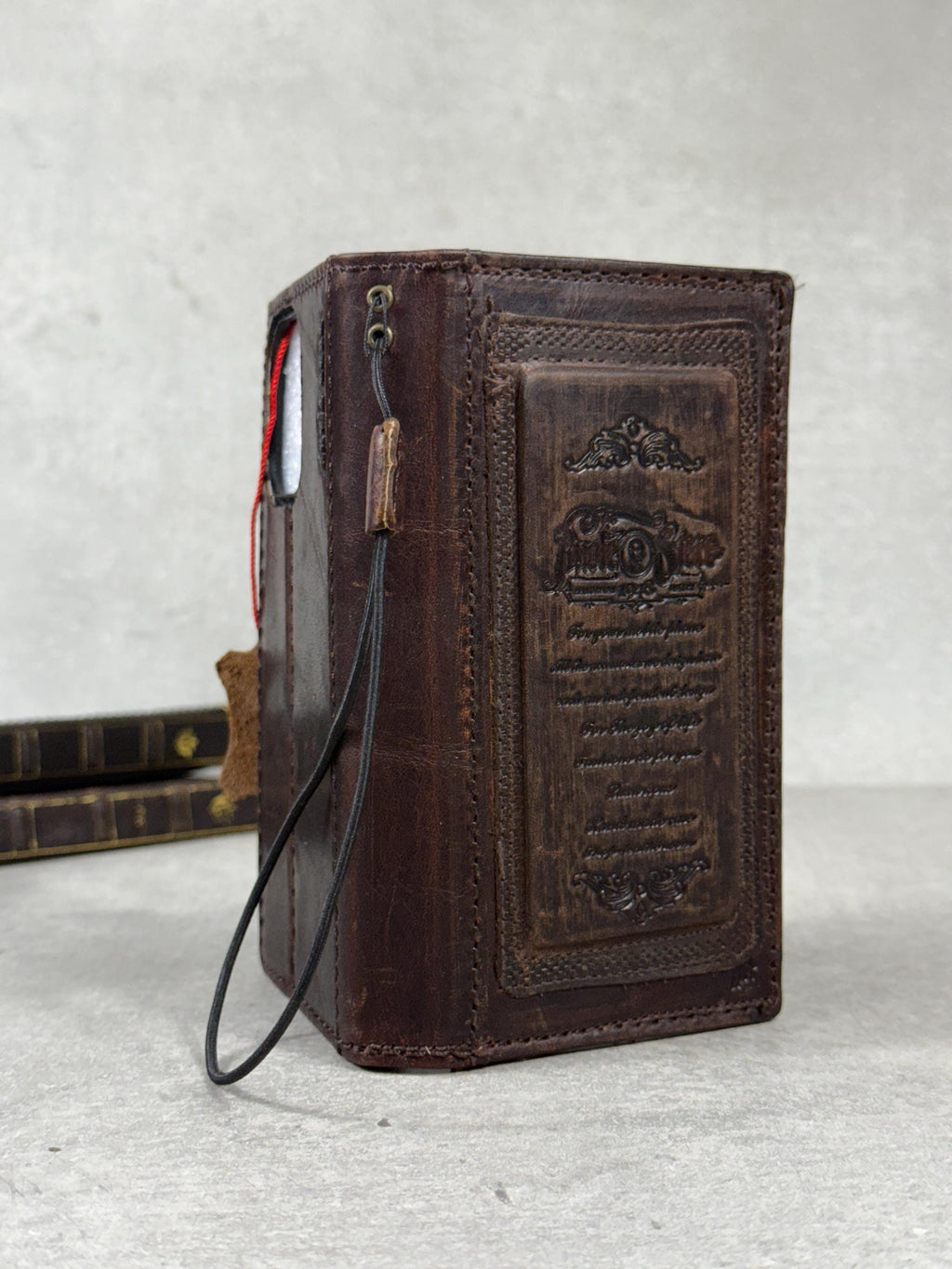 Vintage Leather iPhone Wallet Case: Book Style, Card Slots