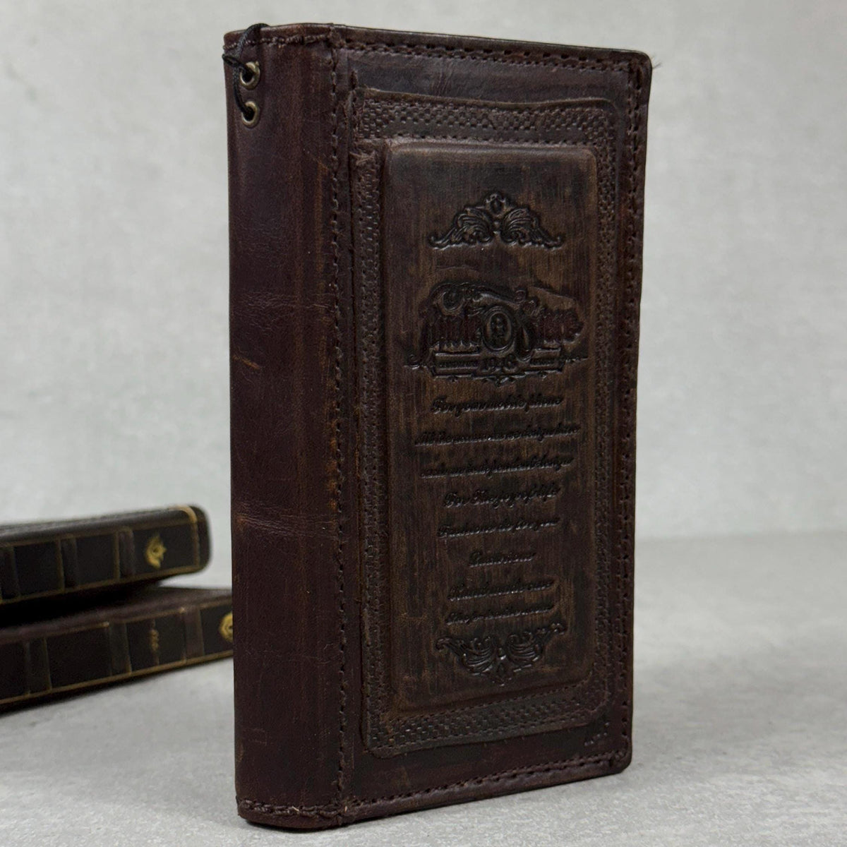Vintage Leather iPhone Wallet Case: Book Style, Card Slots