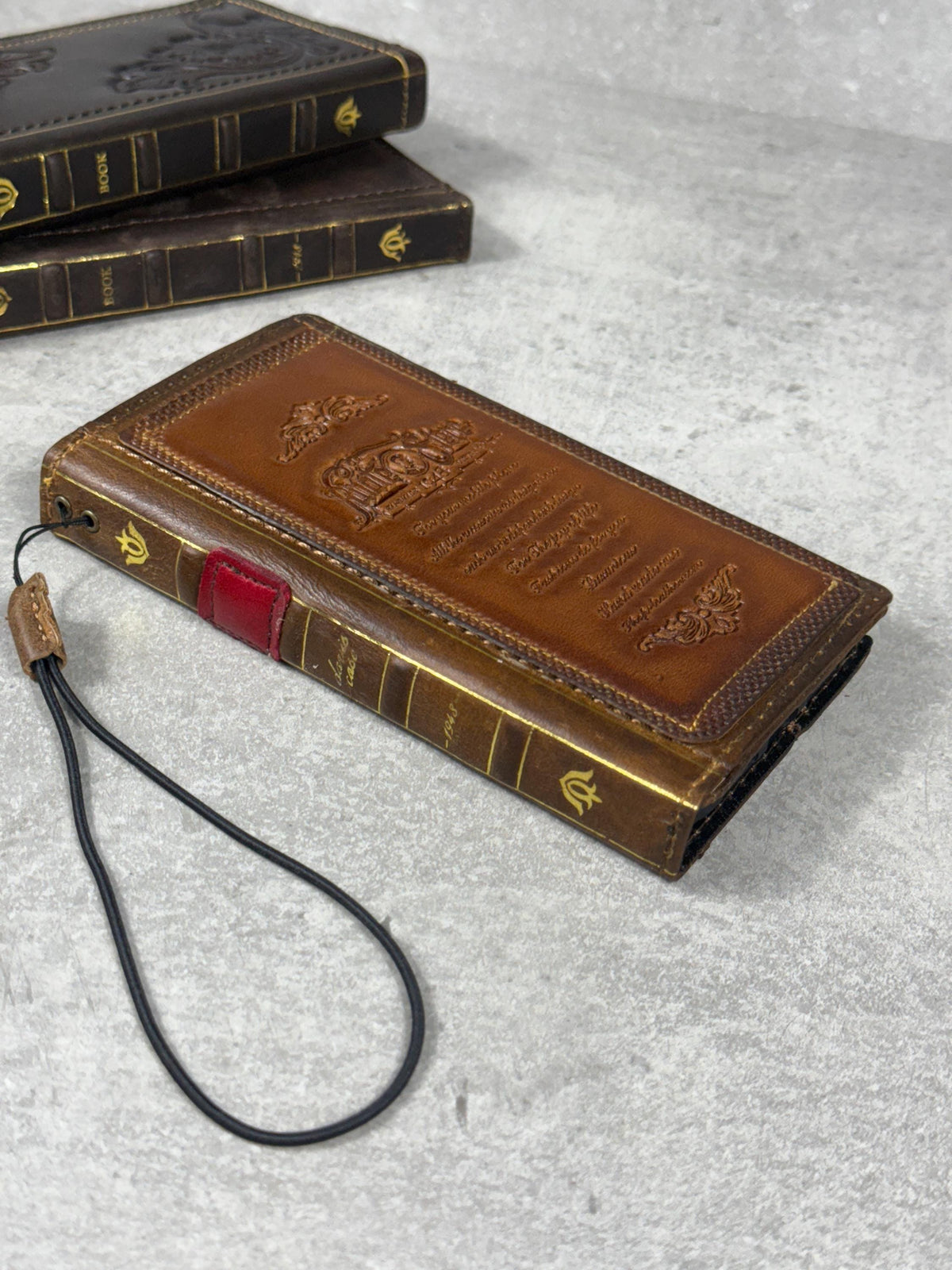 Vintage Leather iPhone Wallet Case: Book Style, Card Slots
