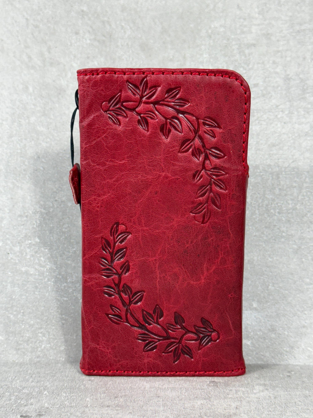 Handmade Leather iPhone Wallet Case: Vintage Book Style