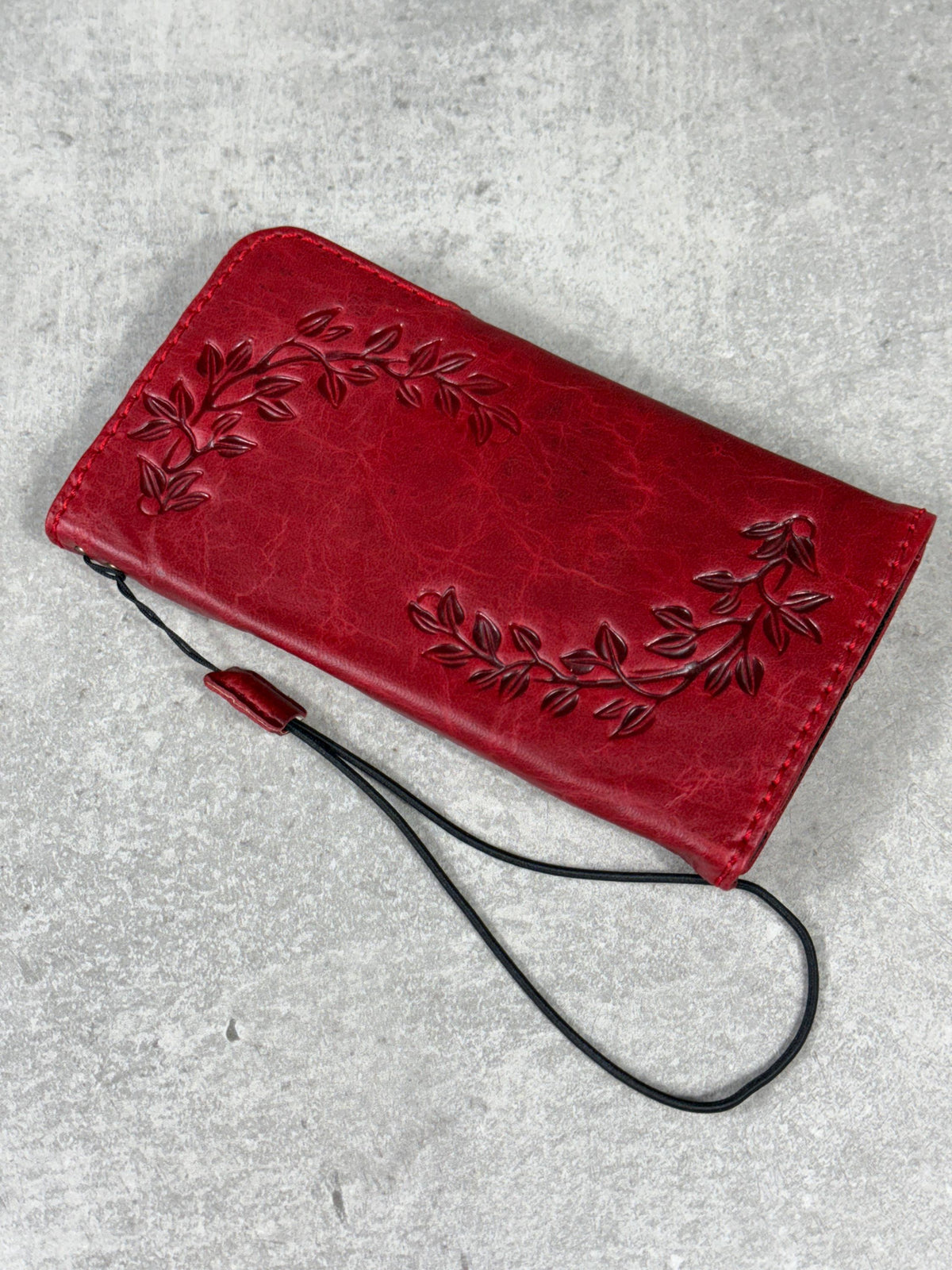 Handmade Leather iPhone Wallet Case: Vintage Book Style