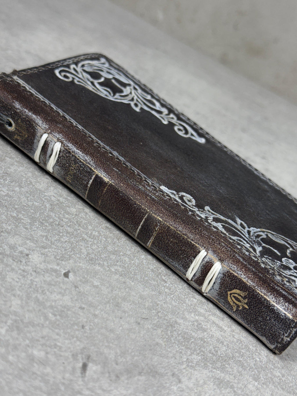 Vintage Leather iPhone Wallet Case: Book Style, Credit Card Slots