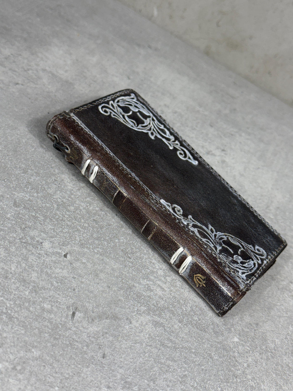 Vintage Leather iPhone Wallet Case: Book Style, Credit Card Slots