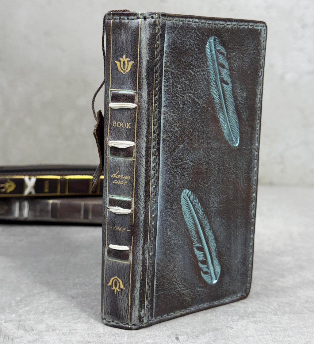 Vintage Leather iPhone Wallet Case: Book Style, Credit Card Slots