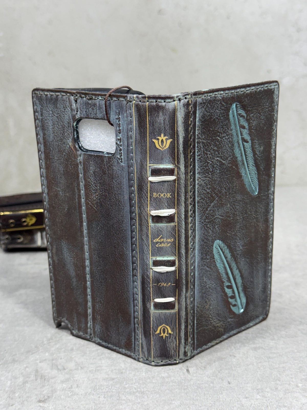 Vintage Leather Wallet Case for Google Pixel: Book Art Design