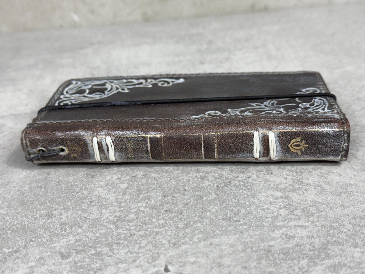 Vintage Leather Wallet Case for Google Pixel: Book Art Design