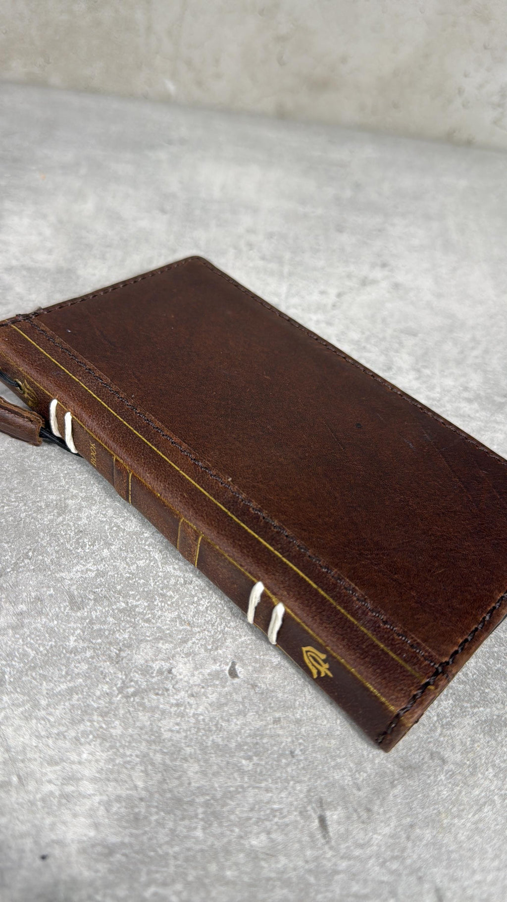 Vintage Book Style Leather iPhone Wallet Case