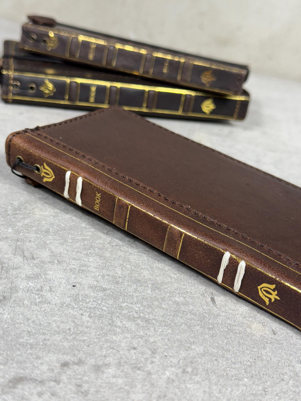 Vintage Book Style Leather iPhone Wallet Case