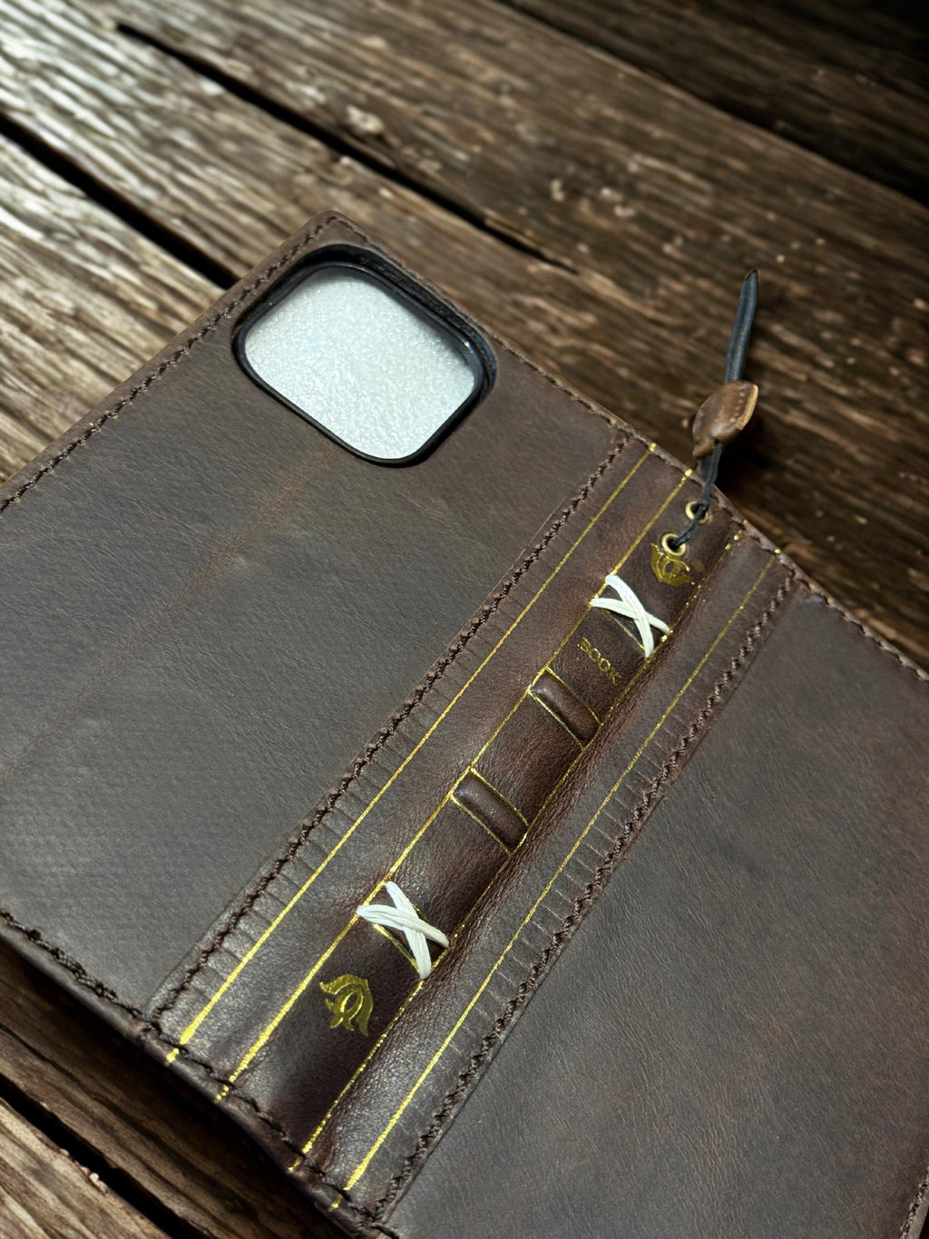 Handmade Leather Wallet Case for Oppo Find N/Reno/9 5G - Luxury Oiled Finish