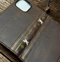 Handmade Leather Wallet Case for Oppo Find N/Reno/9 5G - Luxury Oiled Finish