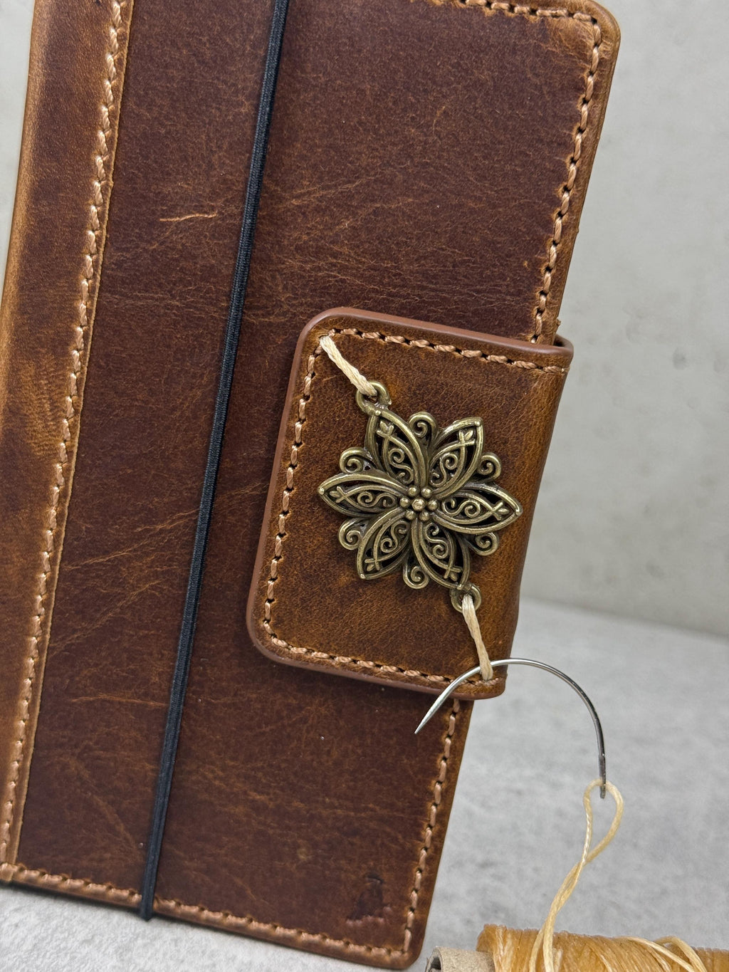 Handmade Leather Wallet Case for OnePlus: Wireless Charge, Card Slots