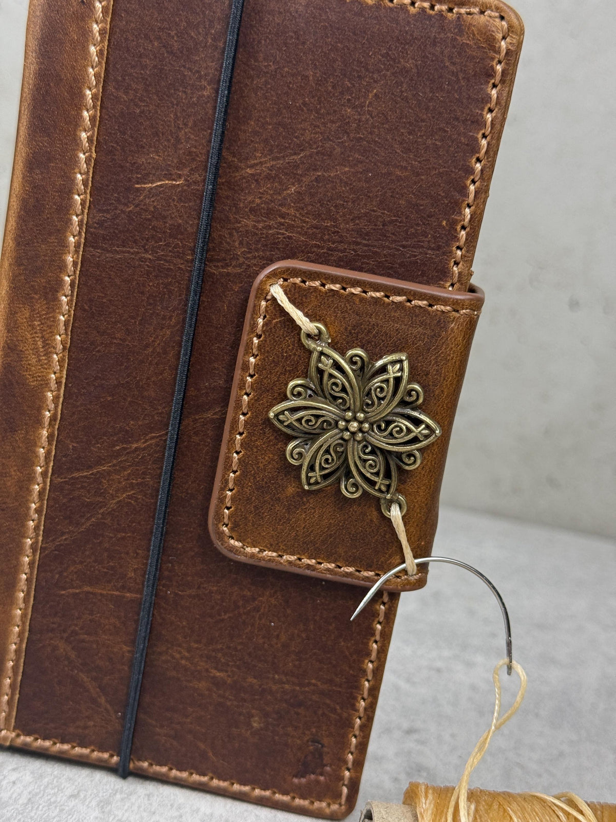 Handmade Leather Wallet Case for OnePlus: Wireless Charge, Card Slots