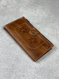 Handmade Leather Wallet Case for Google Pixel: Retro Zip Closure, Card Slots