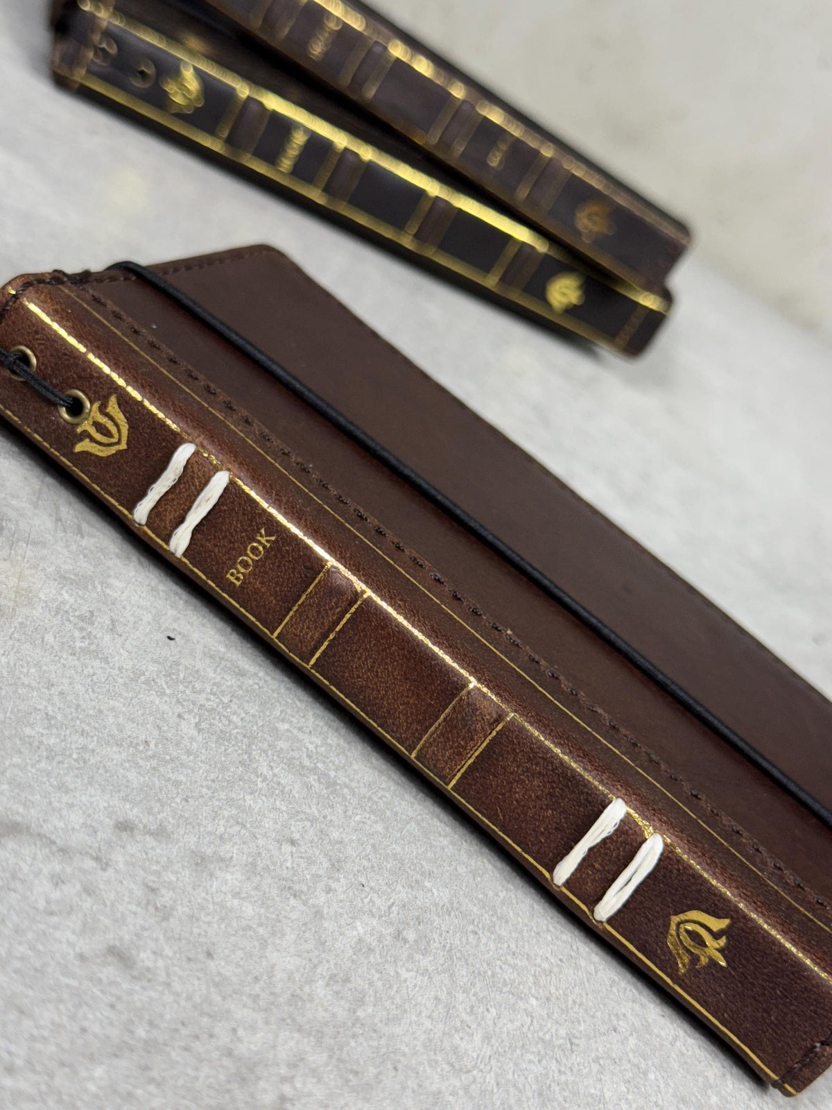 Vintage Book Style Leather iPhone Wallet Case