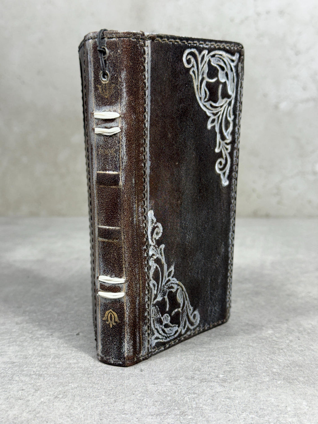 Vintage Leather iPhone Wallet Case: Book Style, Credit Card Slots