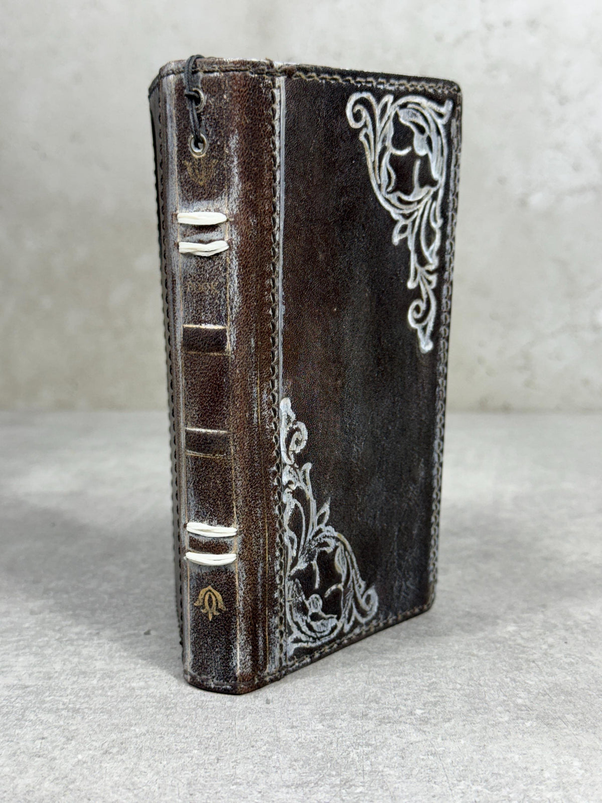 Vintage Leather iPhone Wallet Case: Book Style, Credit Card Slots