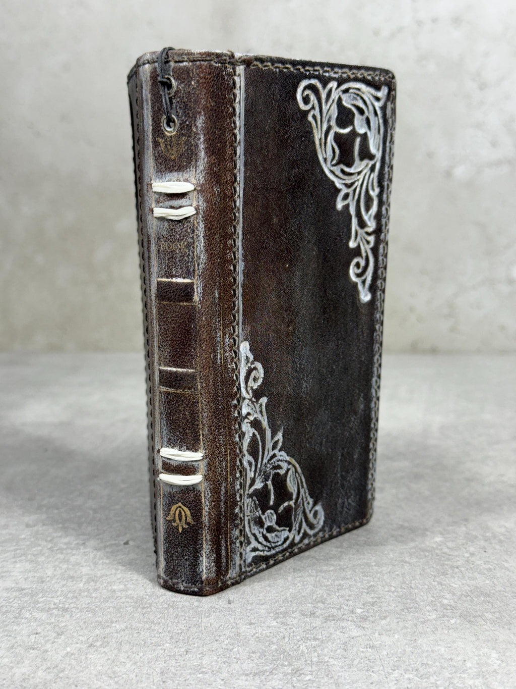 Vintage Leather iPhone Wallet Case: Book Style, Credit Card Slots