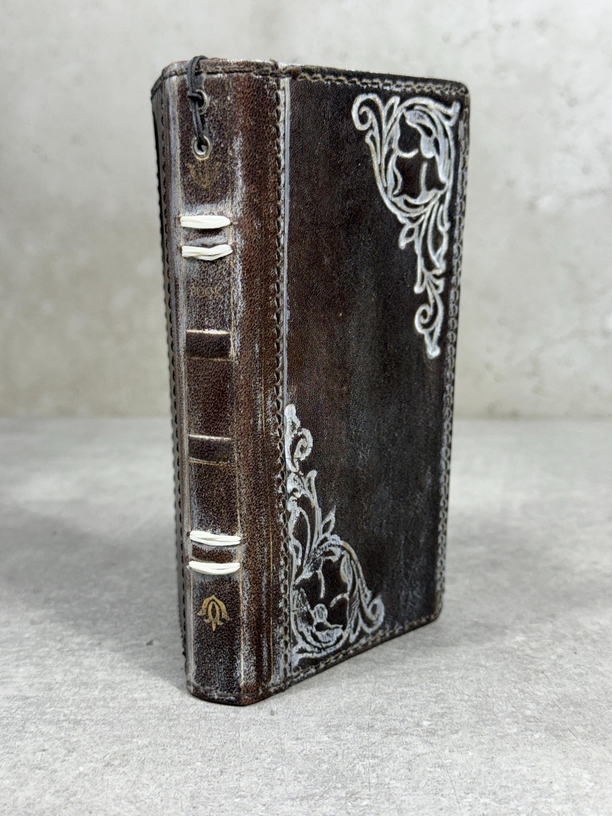 Vintage Leather iPhone Wallet Case: Book Style, Credit Card Slots