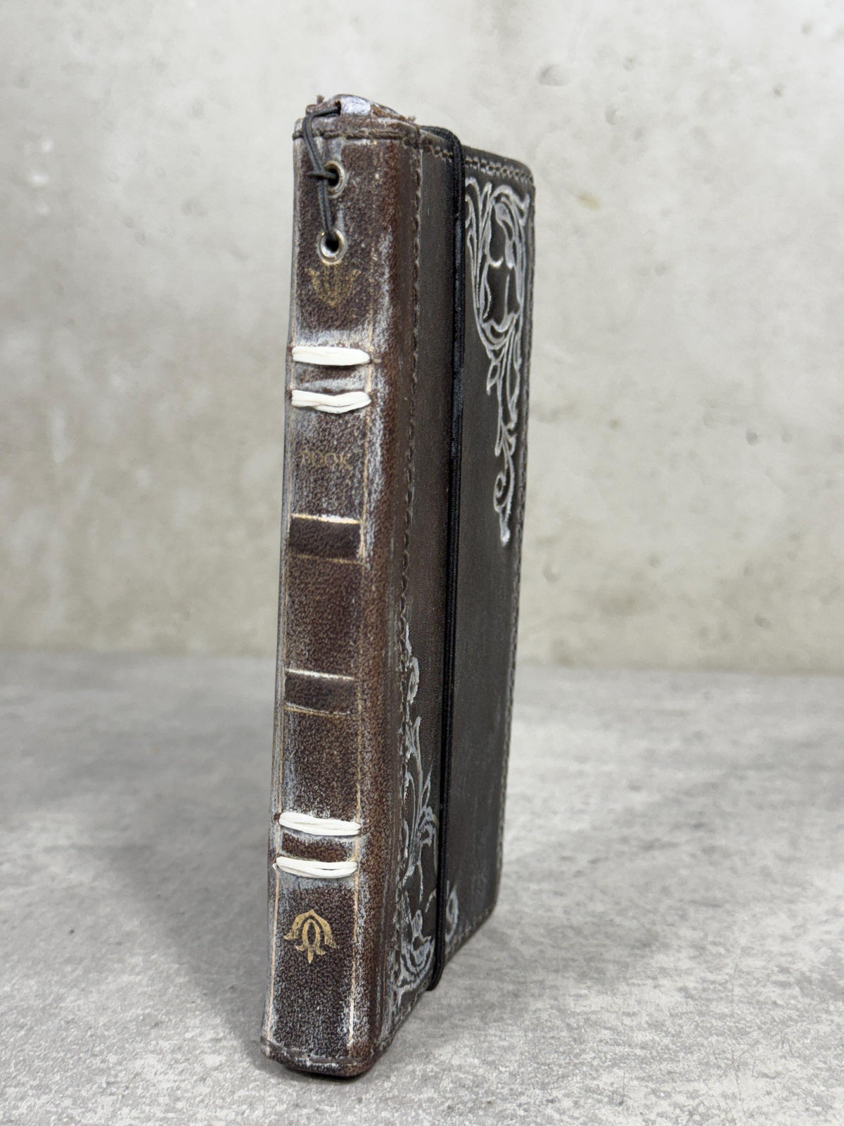 Vintage Leather iPhone Wallet Case: Book Style, Credit Card Slots