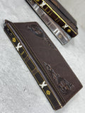 Vintage Leather iPhone Wallet Case: Book Style, Credit Card Slots
