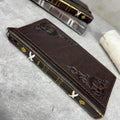 Handmade Leather Wallet Case for Galaxy: Book Design, Card Slots