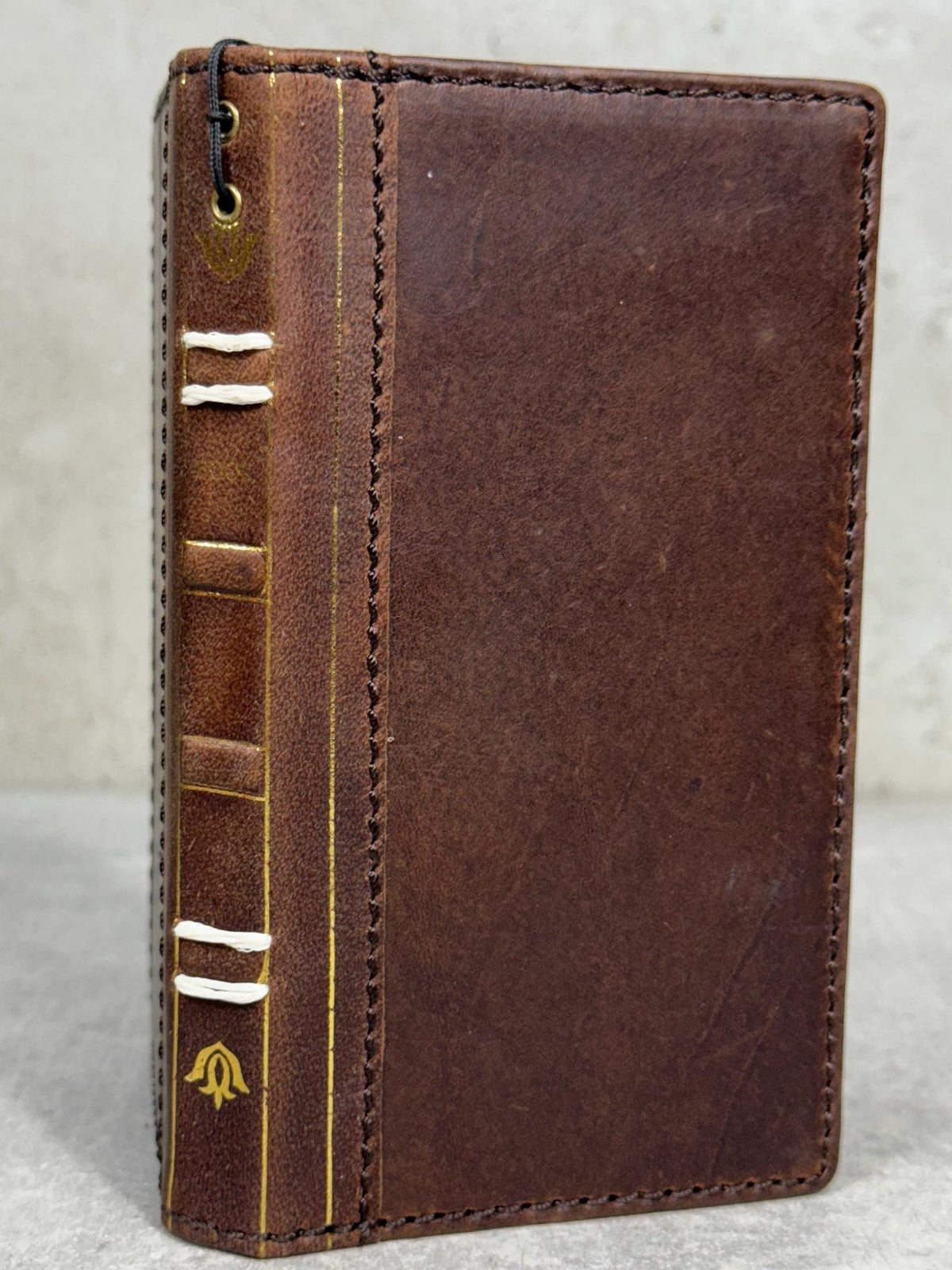 Handmade Leather Wallet Case for Galaxy: Book Design, Card Slots, Wireless Charge