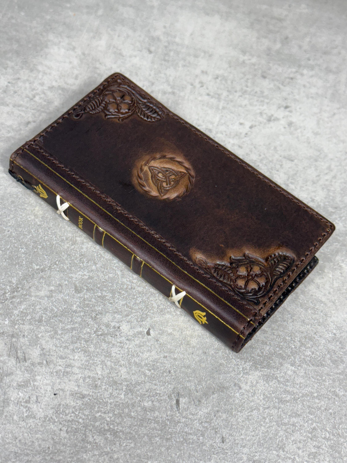 Vintage Book Style Leather iPhone Wallet Case