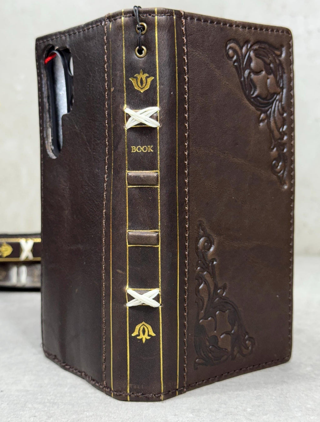 Handmade Leather Wallet Case for Galaxy Z Fold 2/3/4/5/6/7