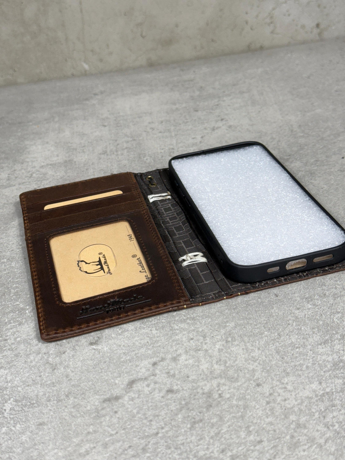 Handmade Leather Wallet Case for Galaxy Z Fold 2/3/4/5/6/7