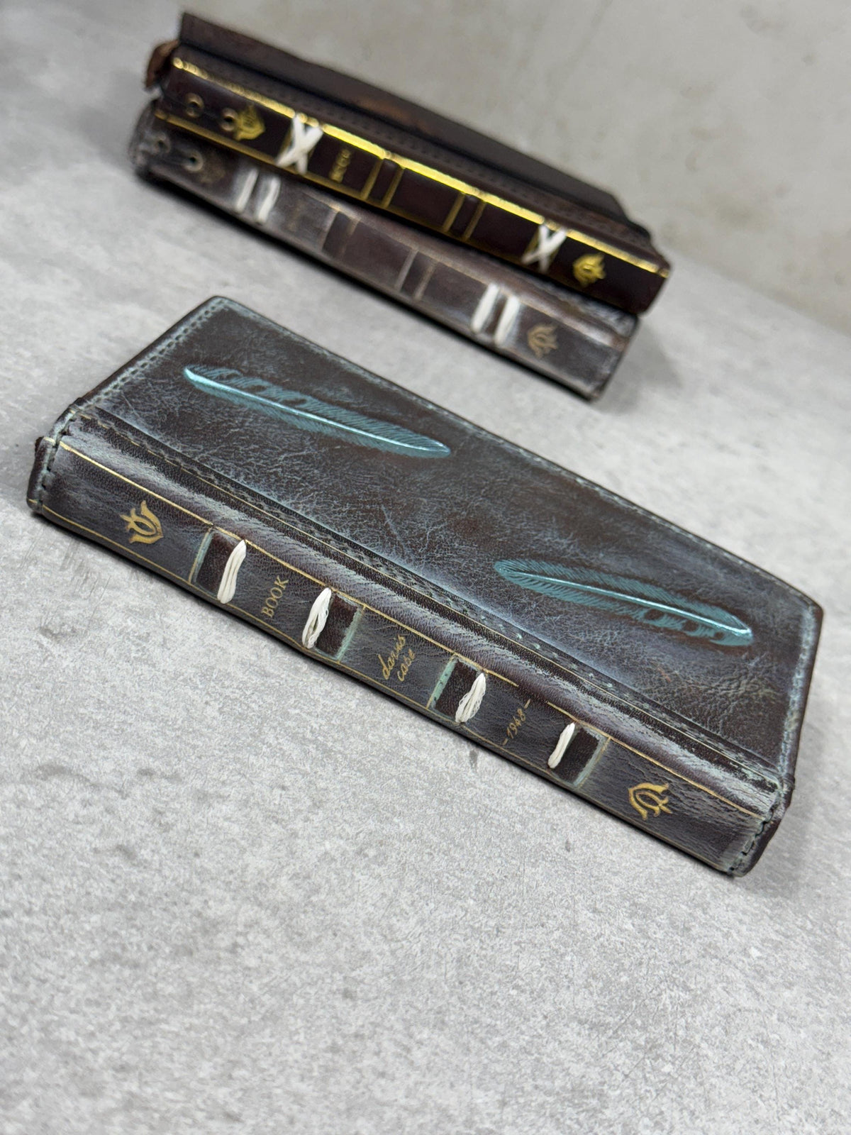 Vintage Leather Wallet Case for Google Pixel: Book Art Design