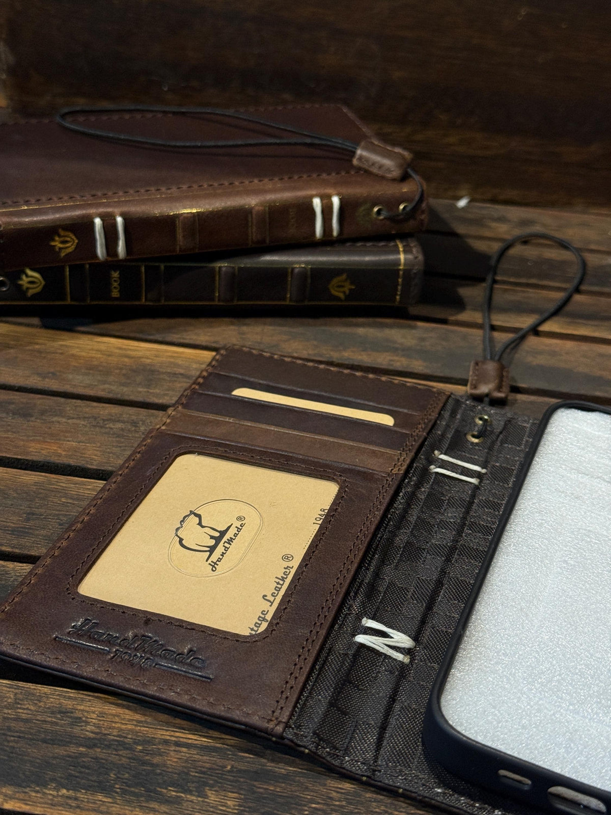 Vintage Leather Wallet Case for Google Pixel: Book Art Design