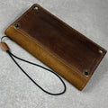 Vintage Leather iPhone Wallet Case: Book Style, Card Slots