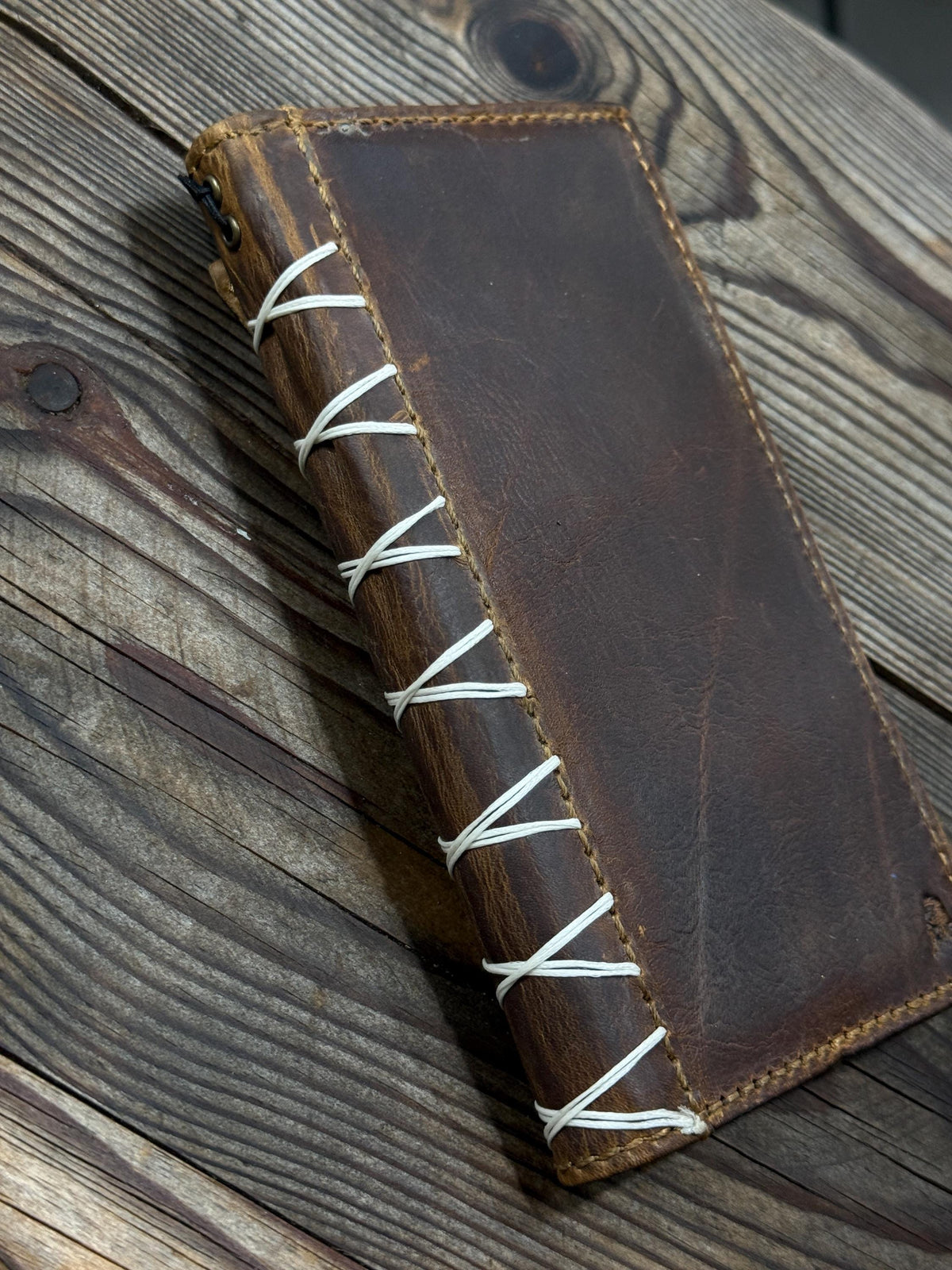 Vintage Book Style Leather iPhone Wallet Case