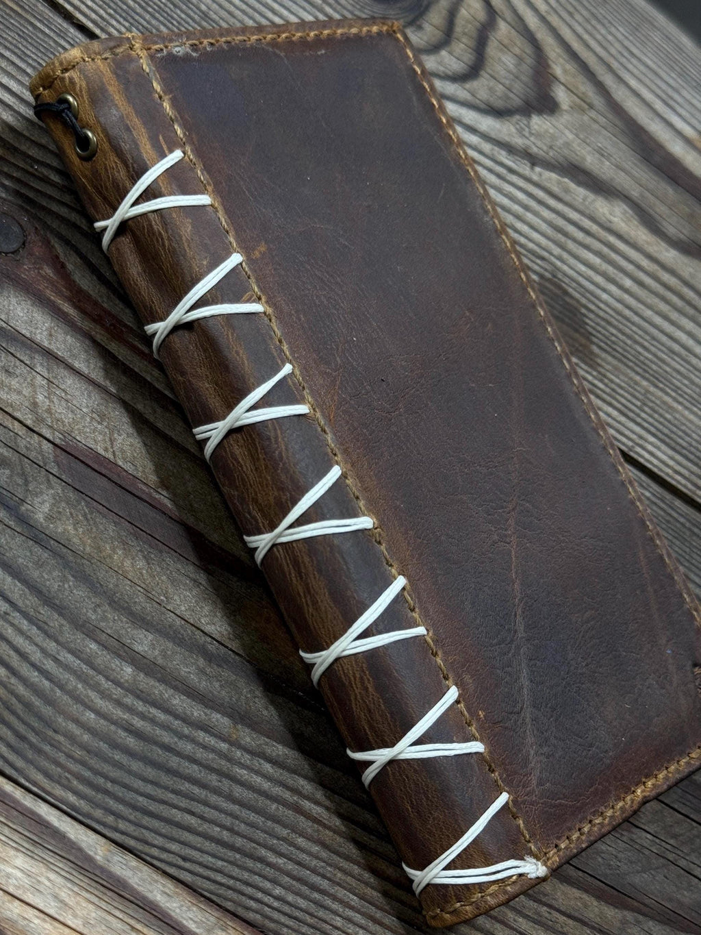 Vintage Book Style Leather iPhone Wallet Case