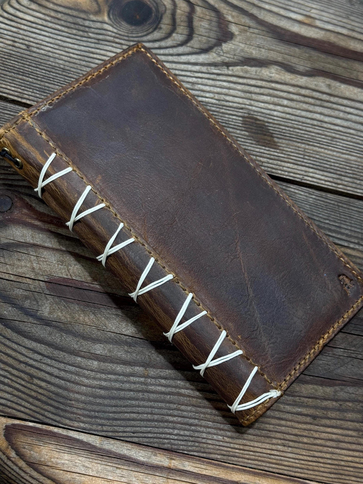 Vintage Book Style Leather iPhone Wallet Case