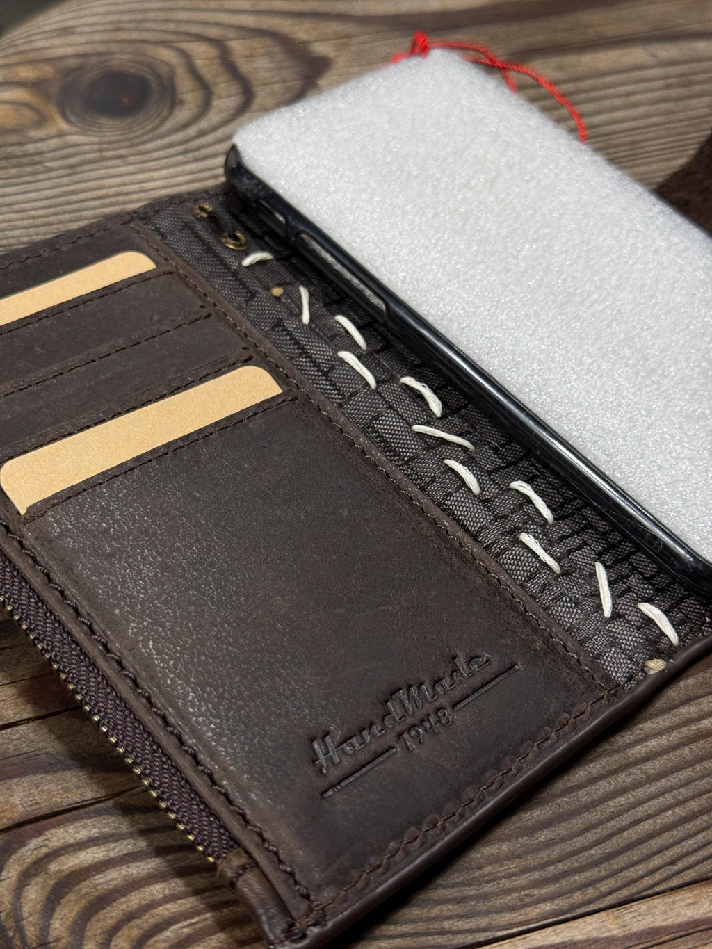 Vintage Book Style Leather iPhone Wallet Case