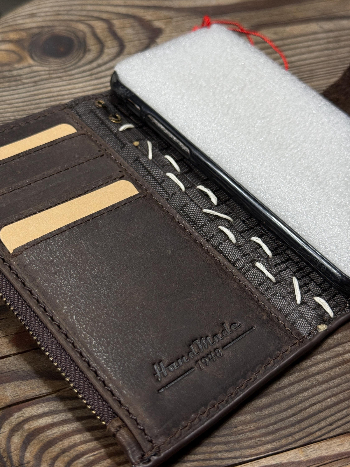 Vintage Book Style Leather iPhone Wallet Case