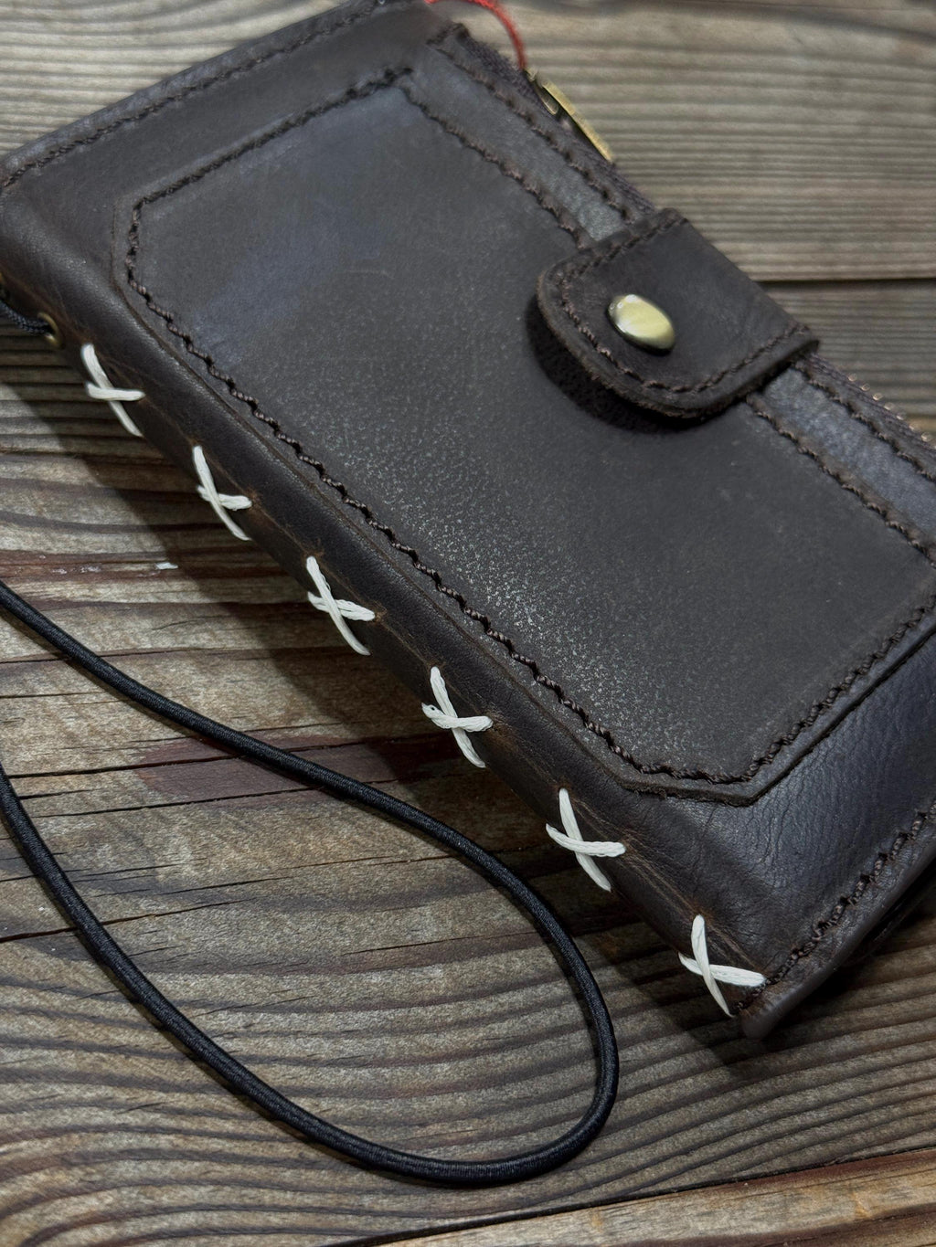 Vintage Book Style Leather iPhone Wallet Case