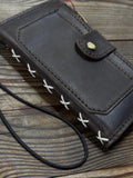 Vintage Book Style Leather iPhone Wallet Case