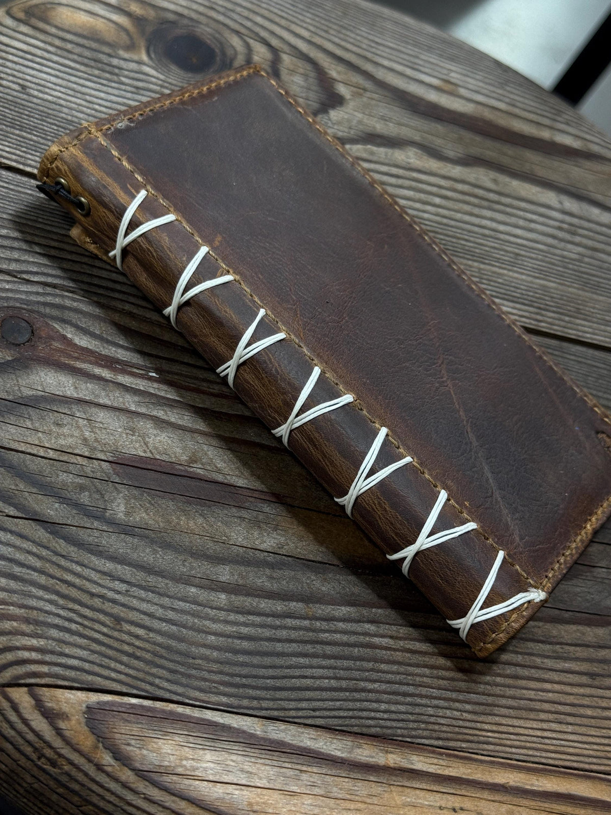 Handmade Leather Wallet Case for Galaxy Z Fold 2/3/4/5/6/7 - Art Design