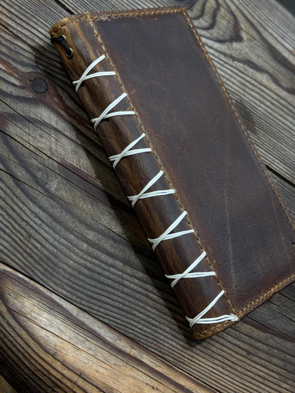 Handmade Leather Wallet Case for Galaxy Z Fold 2/3/4/5/6/7 - Art Design