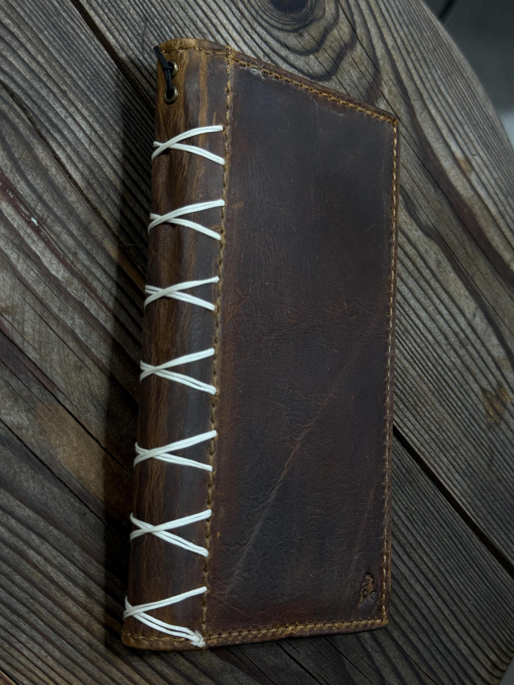 Handmade Leather Wallet Case for Galaxy: Book Design, Card Slots